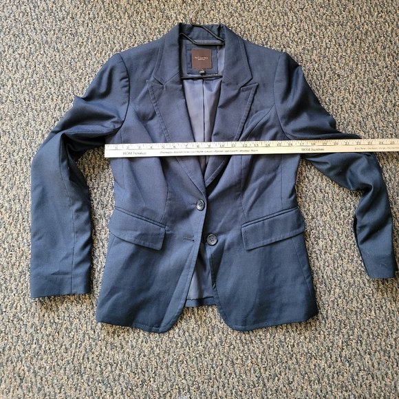 Vintage 90s The Limited Collection Navy Blue Tailored  Suit Jacket Size 6 - Picture 13 of 15